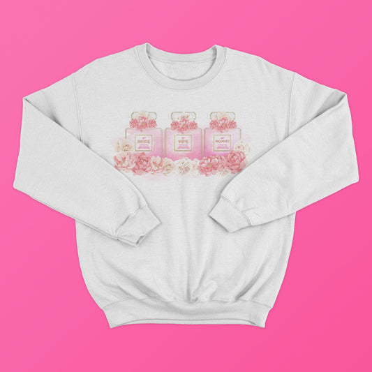 Bride Wife Mommy Life Crewneck Sweatshirt